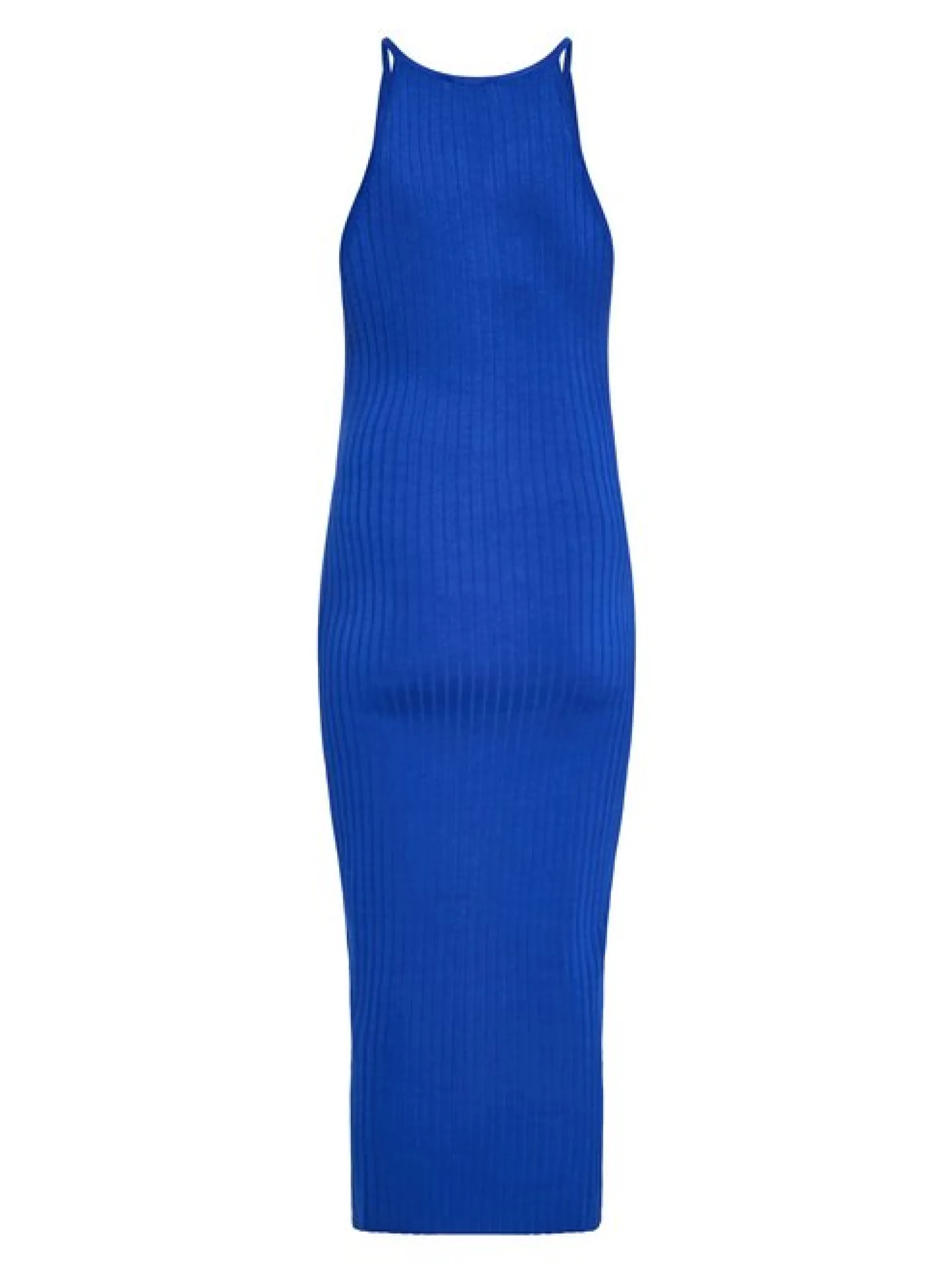 Faina Damen Kleid in blau - Ausschnitt: Rundhals