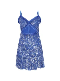 Faina Damen Kleid in blau - Länge: mittel