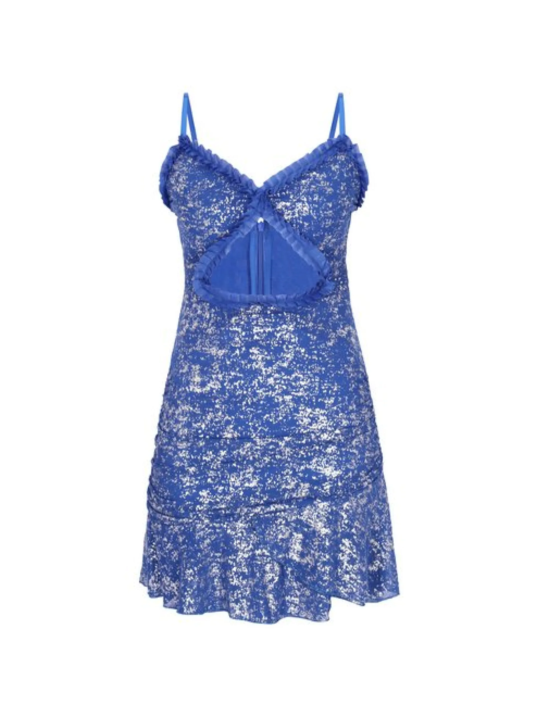 Faina Damen Kleid in blau - Länge: mittel