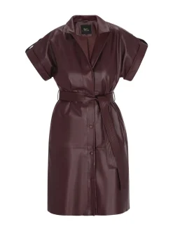 Faina Damen Kleid in bordeaux - Länge: mittel
