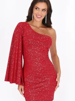Faina Damen Kleid in bordeaux - Länge: mittel