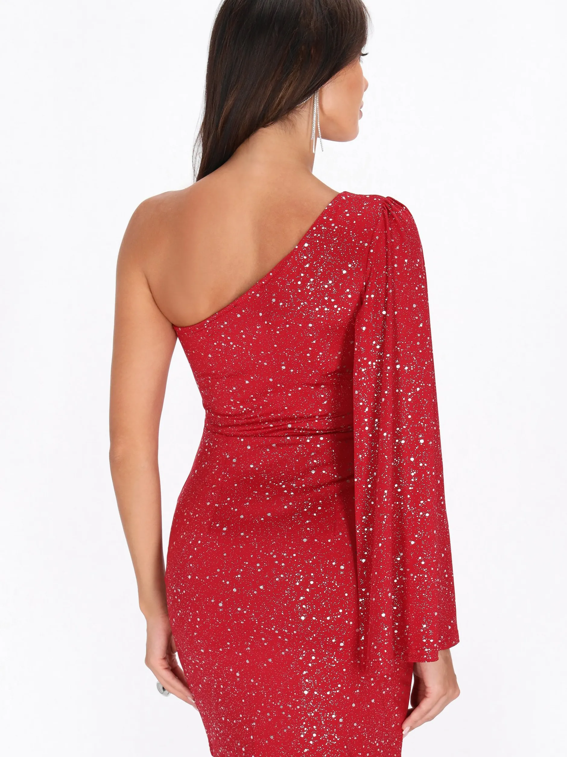 Faina Damen Kleid in bordeaux - Länge: mittel