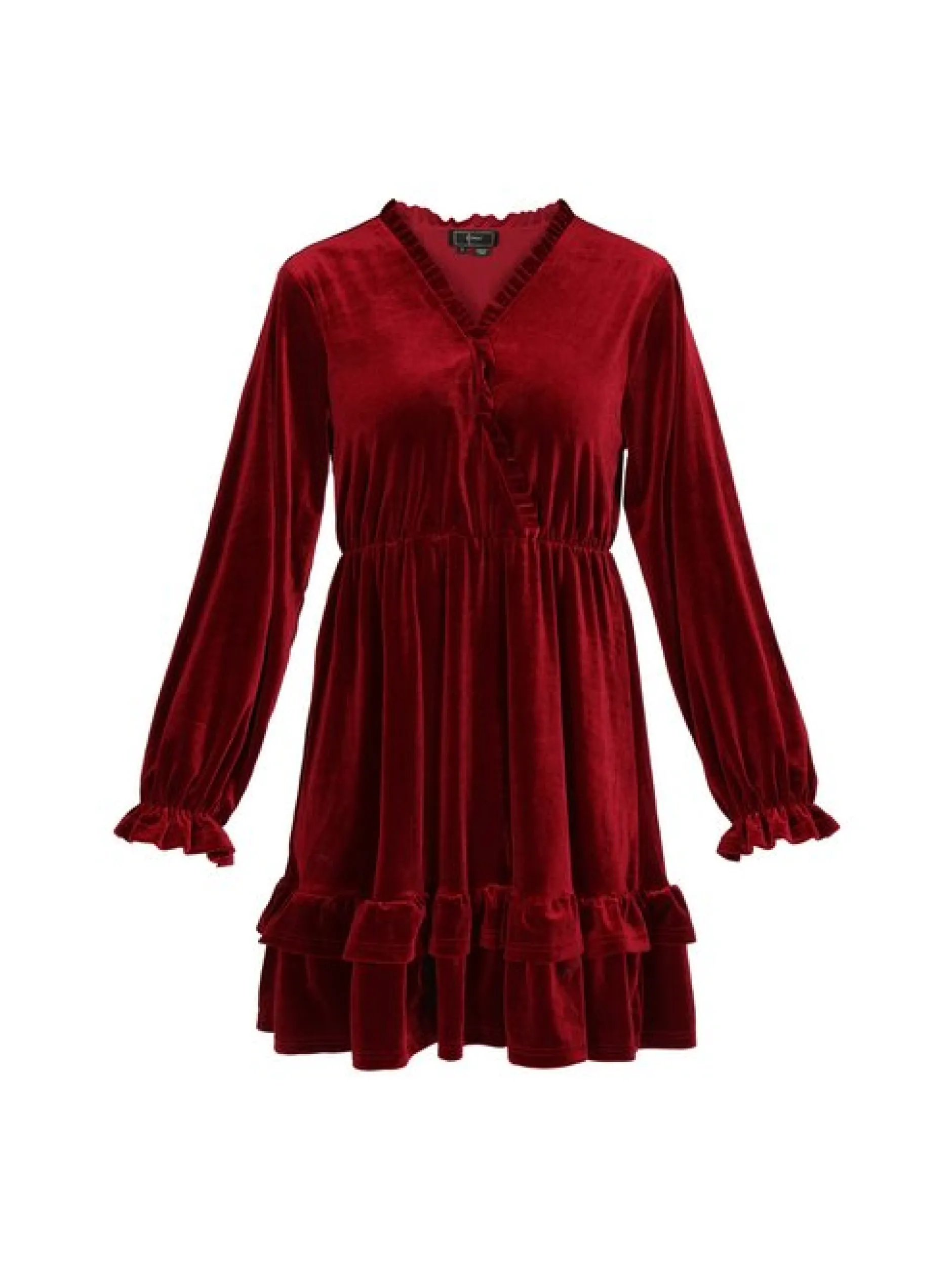 Faina Damen Kleid in bordeaux - Länge: mittel