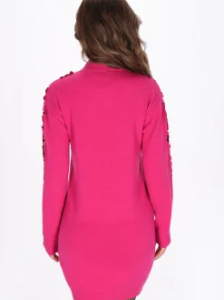 Faina Damen Kleid in fuchsia - Länge: mittel
