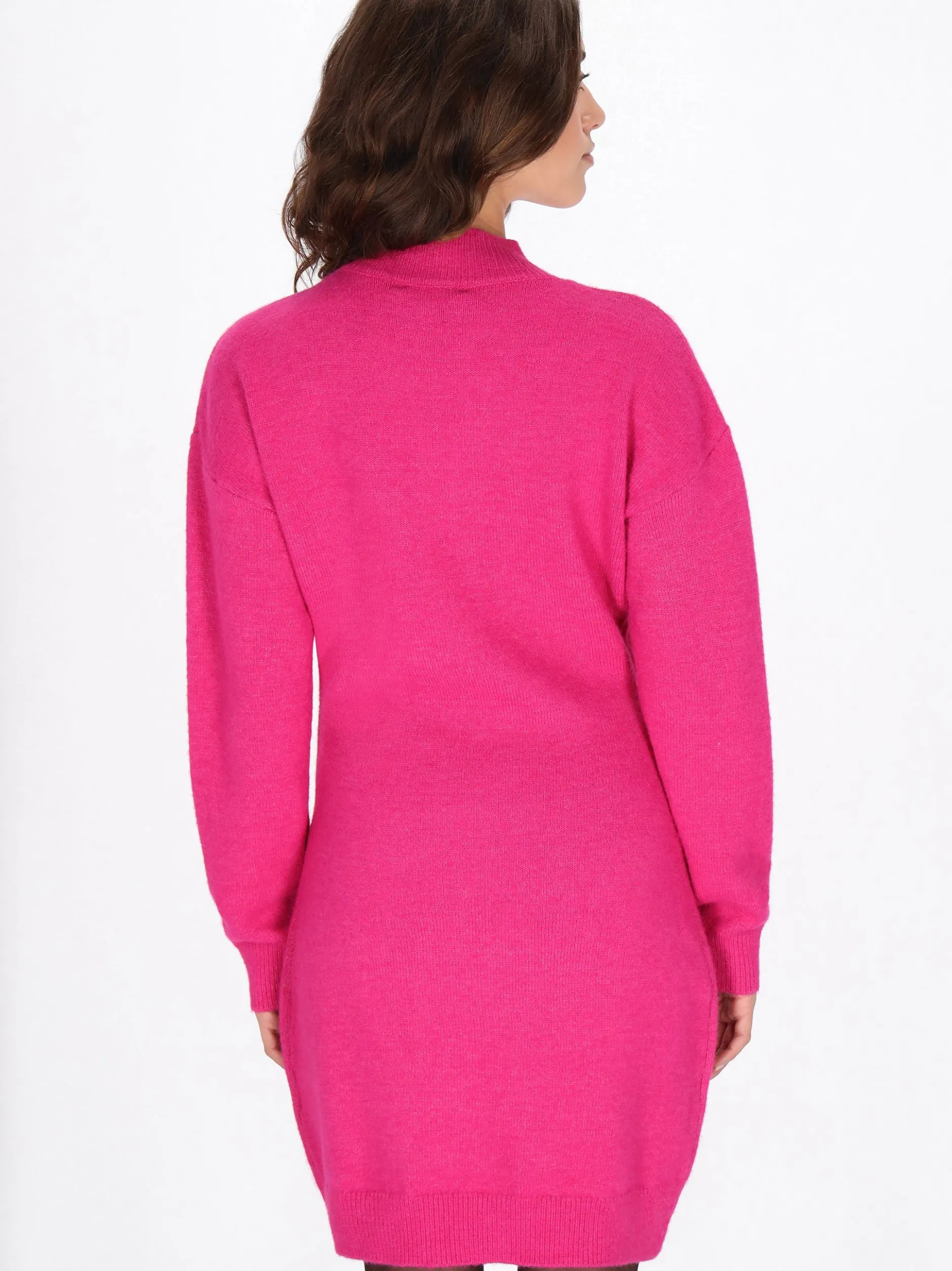 Faina Damen Kleid in fuchsia - Länge: mittel