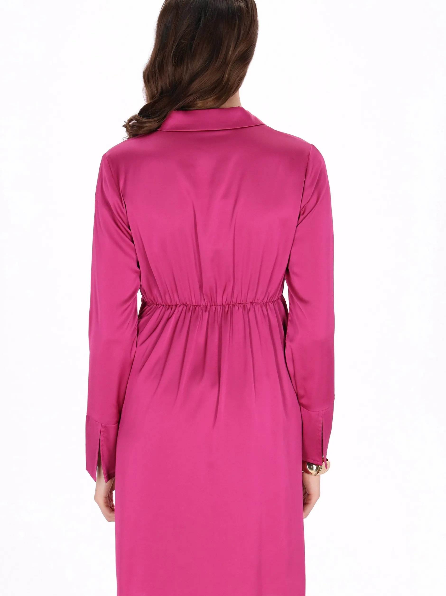 Faina Damen Kleid in fuchsia - Länge: mittel