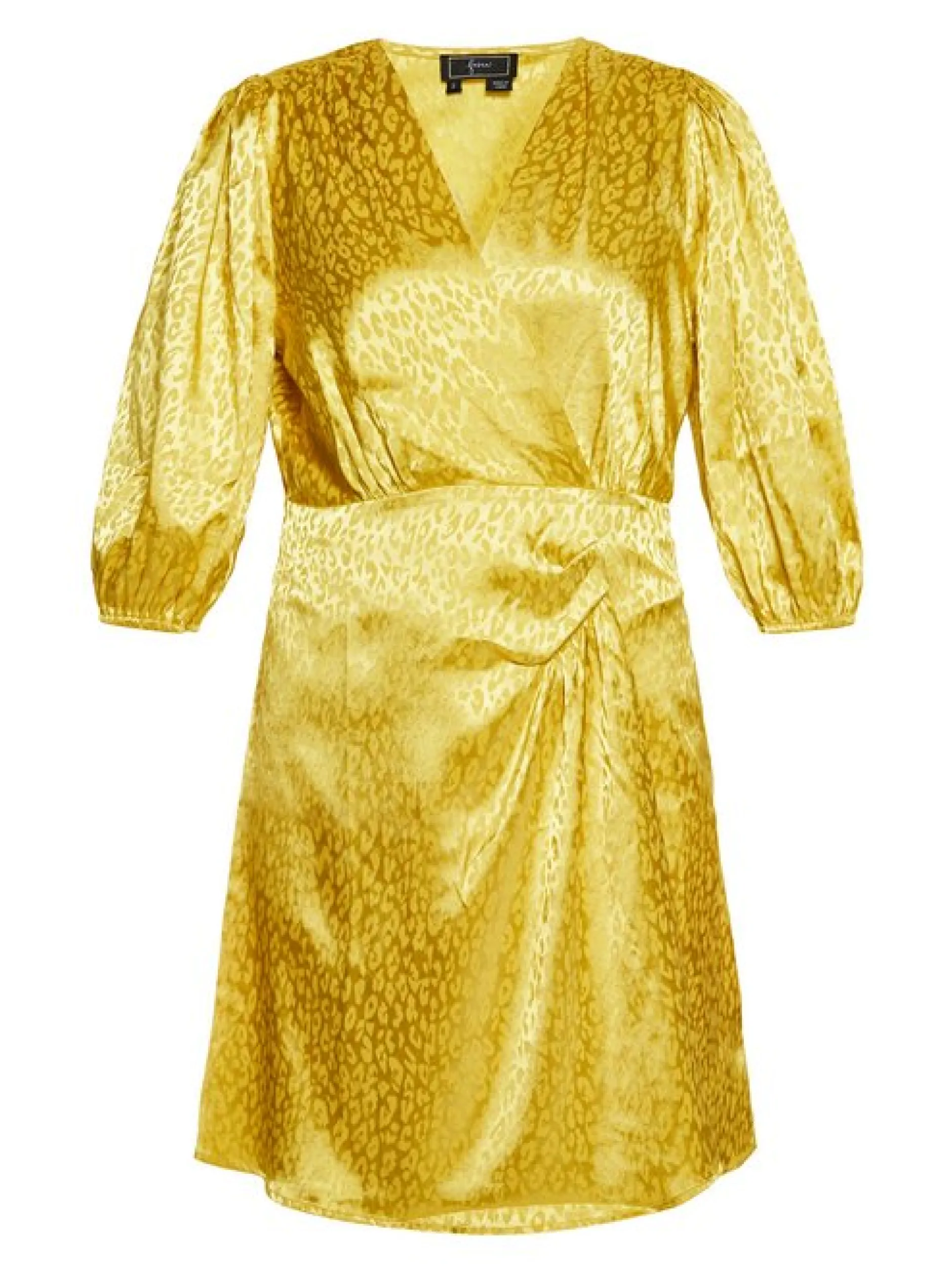 Faina Damen Kleid in gelb - Ausschnitt: V-Ausschnitt