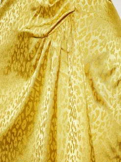 Faina Damen Kleid in gelb - Ausschnitt: V-Ausschnitt