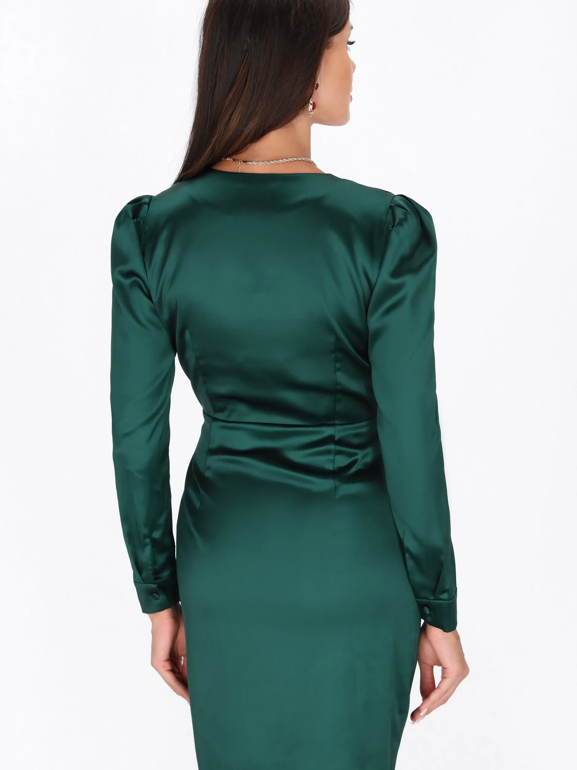 Faina Damen Kleid in grün - Länge: mittel