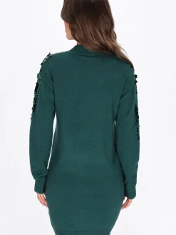 Faina Damen Kleid in grün - Länge: mittel