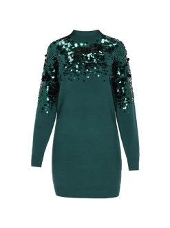 Faina Damen Kleid in grün - Länge: mittel
