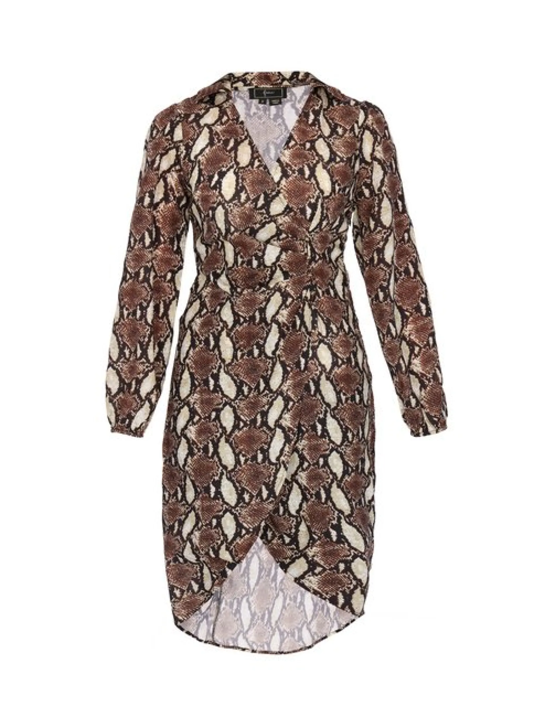 Faina Damen Kleid in khaki - Länge: mittel