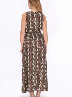 Faina Damen Kleid in khaki - Länge: mittel