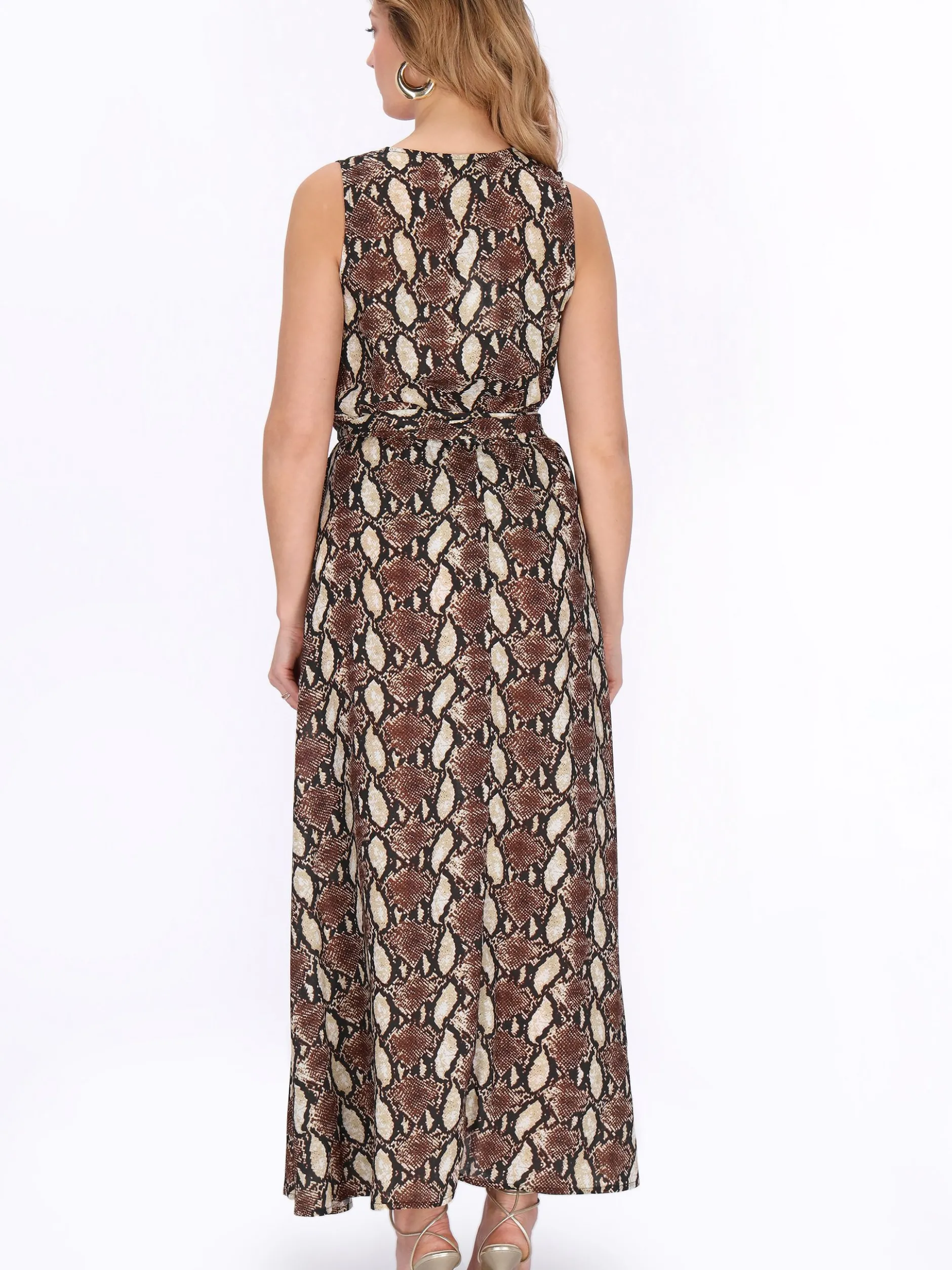 Faina Damen Kleid in khaki - Länge: mittel