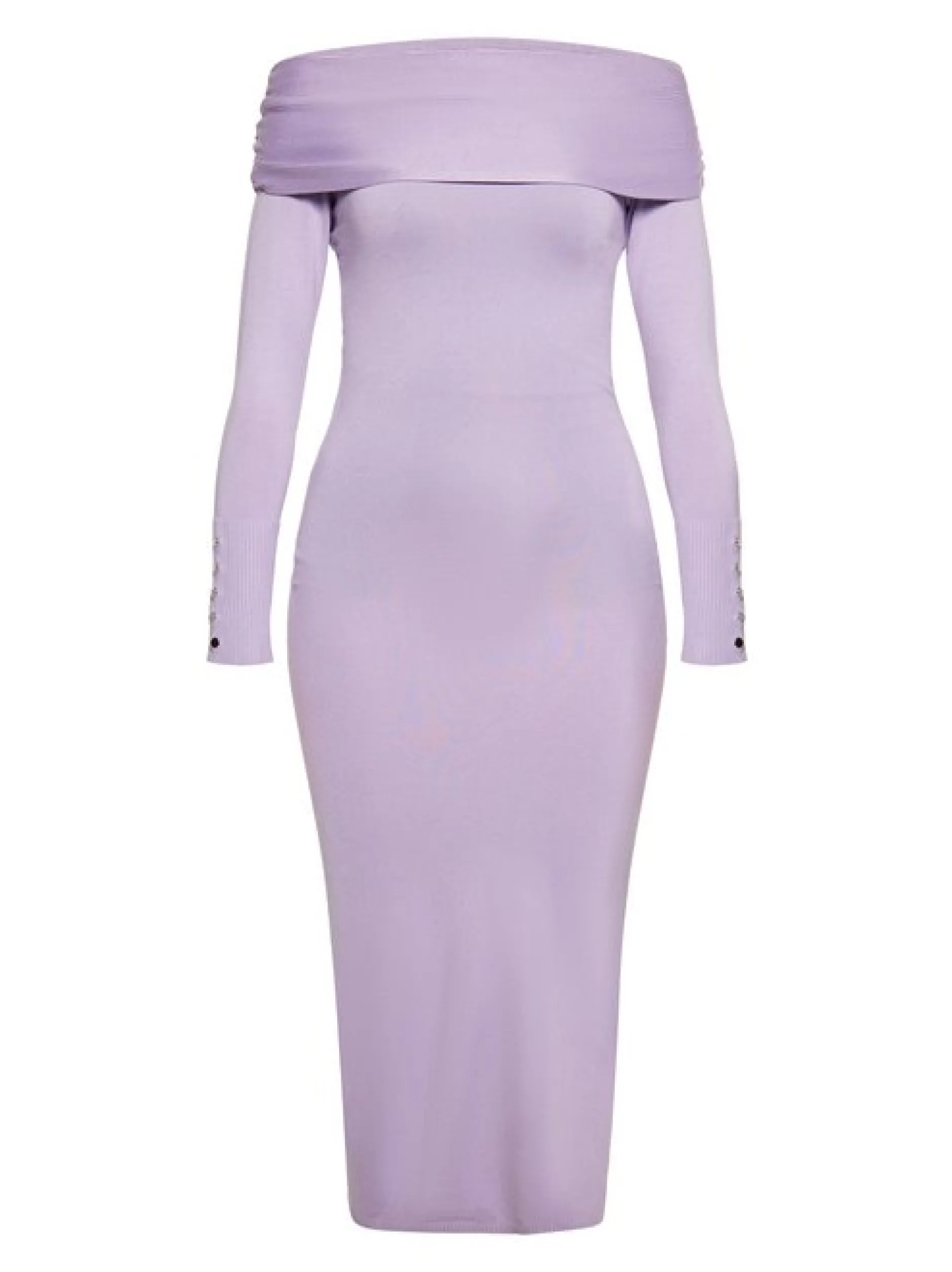 Faina Damen Kleid in lila - Ausschnitt: Carmen
