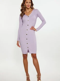 Faina Damen Kleid in lila - Länge: mittel
