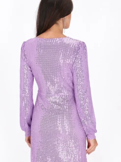 Faina Damen Kleid in lila - Länge: mittel