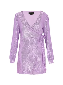 Faina Damen Kleid in lila - Länge: mittel