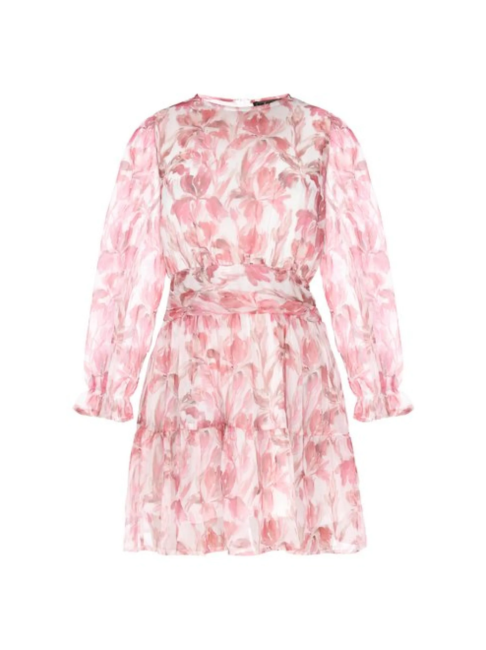 Faina Damen Kleid in mehrfarbig - Ausschnitt: Rundhals