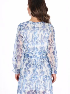Faina Damen Kleid in mehrfarbig - Ausschnitt: Rundhals