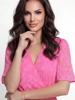 Faina Damen Kleid in pink - Länge: mittel