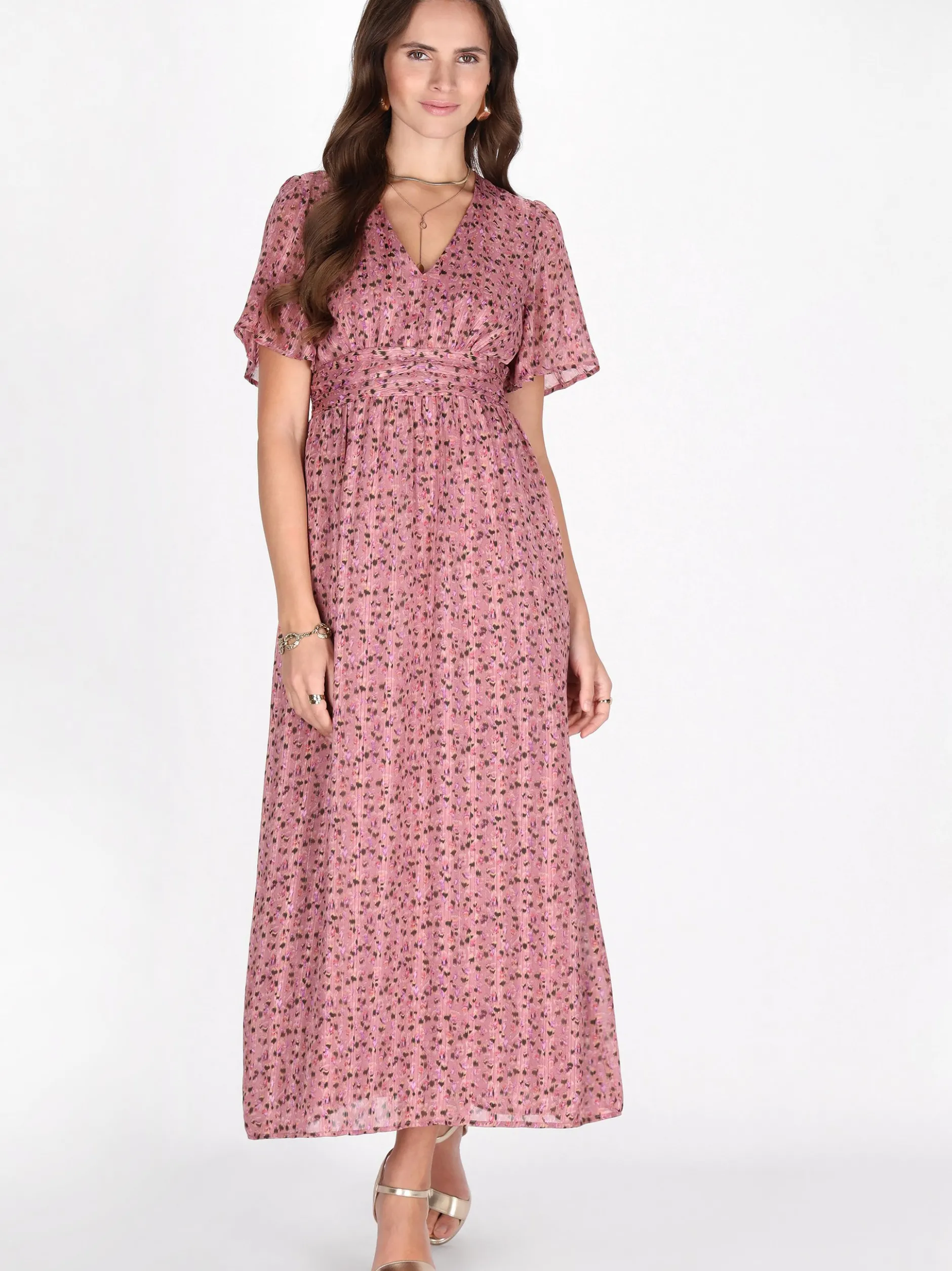 Faina Damen Kleid in rosa - Länge: mittel