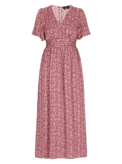 Faina Damen Kleid in rosa - Länge: mittel