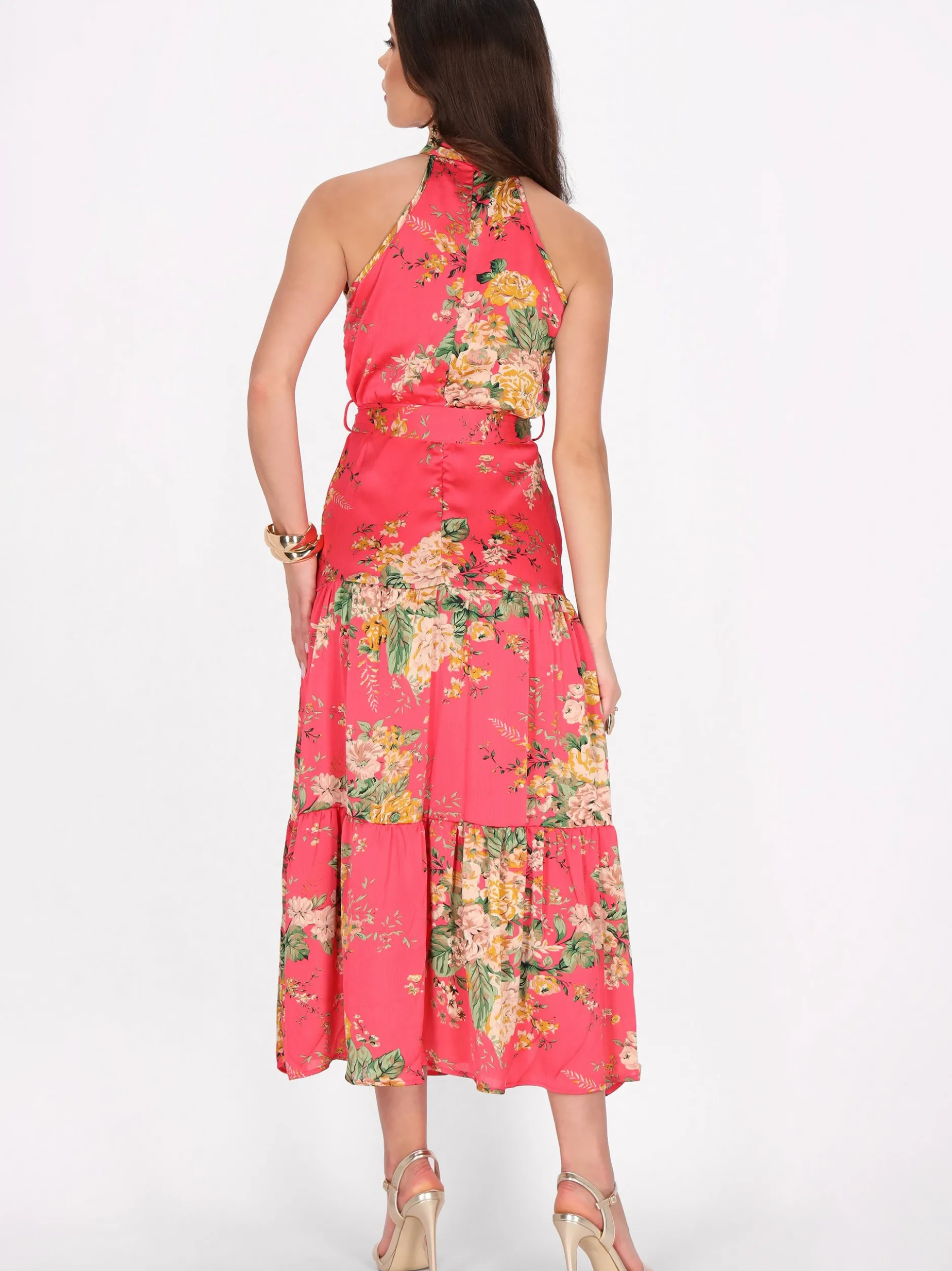 Faina Damen Kleid in rosa - Länge: mittel