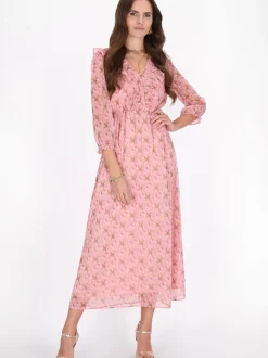 Faina Damen Kleid in rosa - Länge: mittel