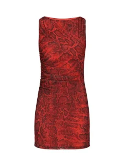 Faina Damen Kleid in rot - Länge: mittel