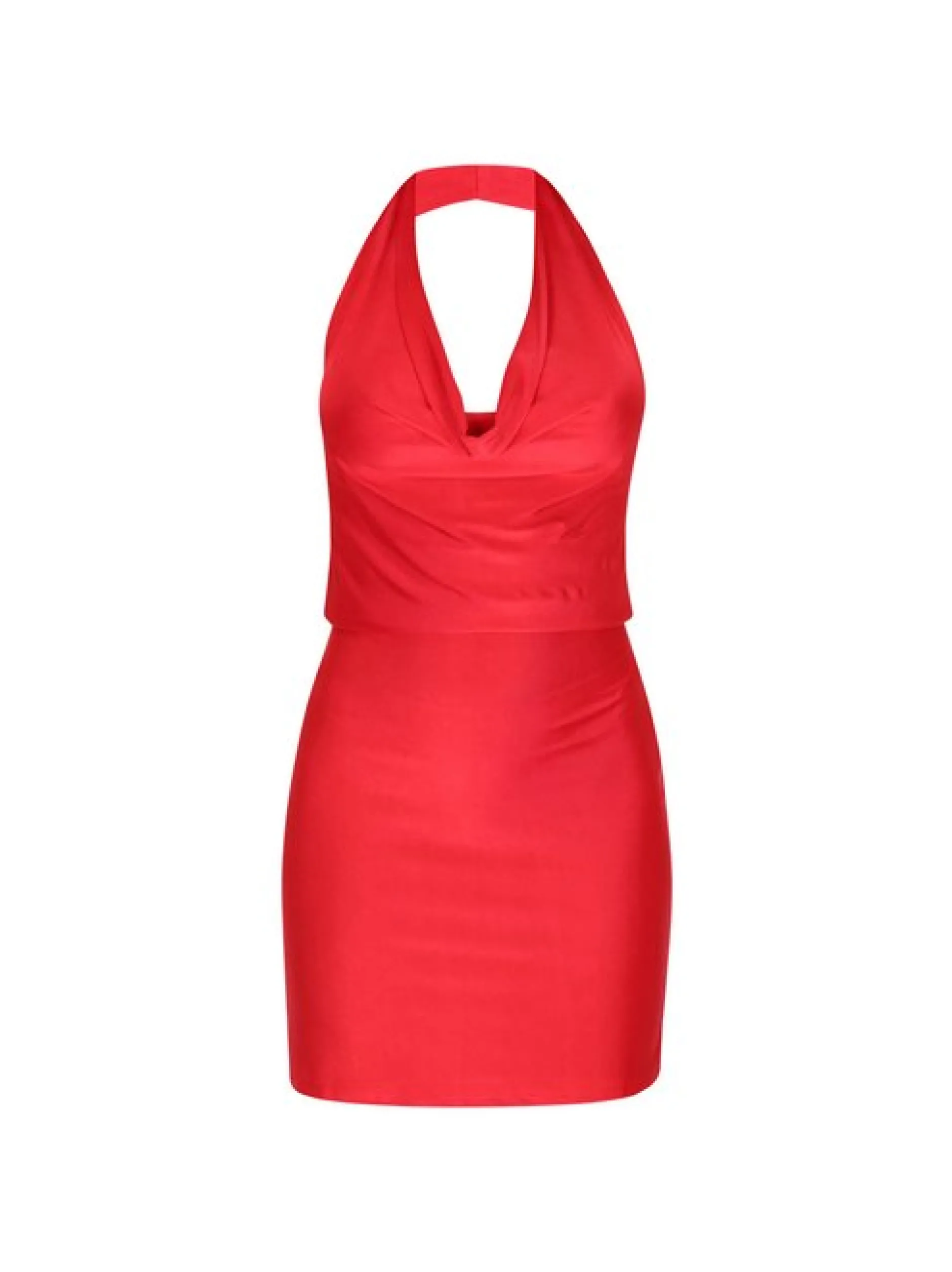 Faina Damen Kleid in rot - Länge: mittel