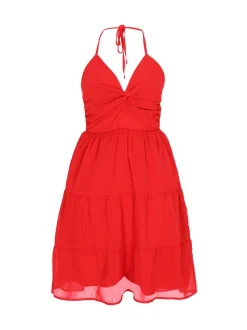 Faina Damen Kleid in rot - Länge: mittel