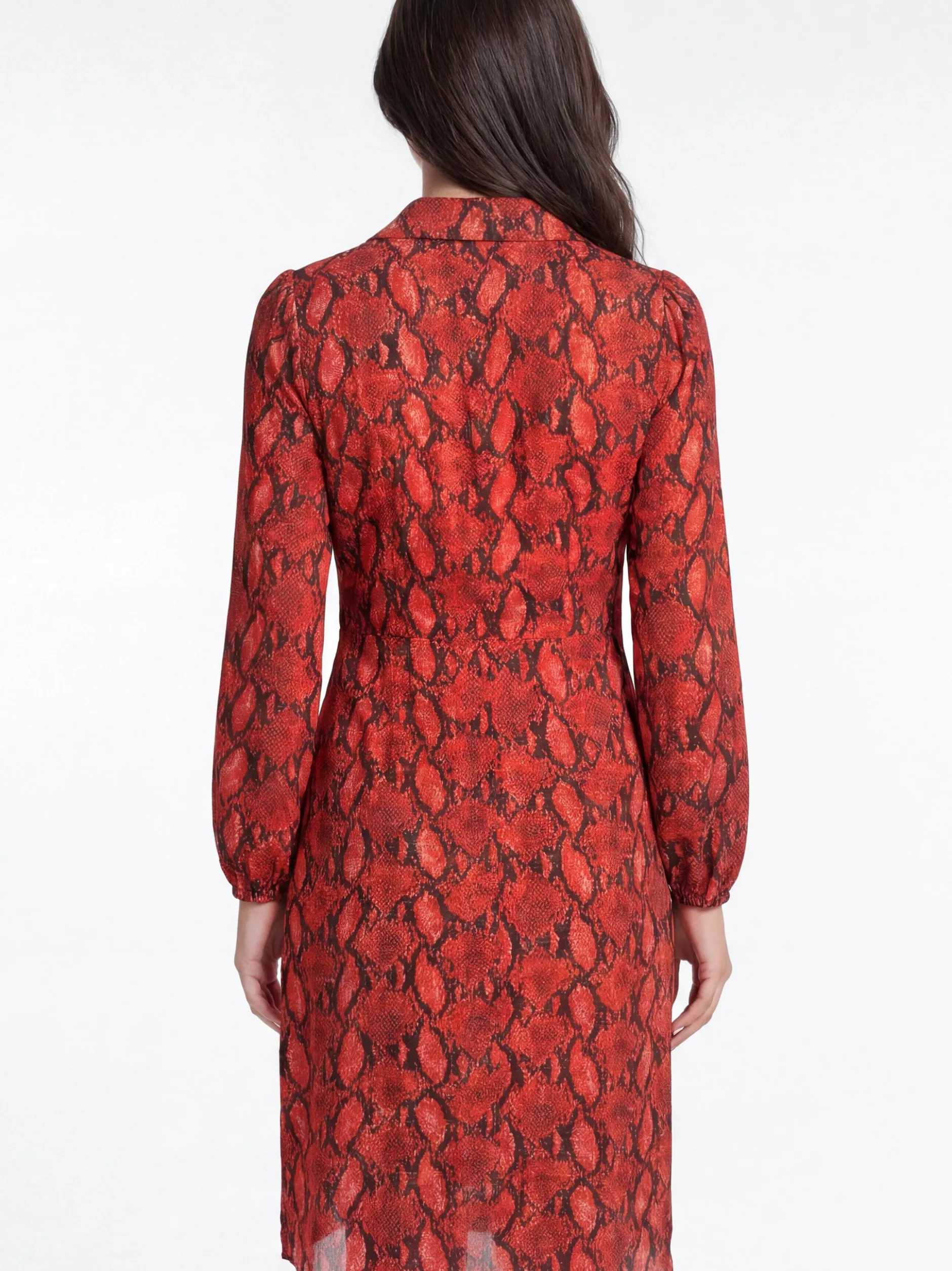Faina Damen Kleid in rot - Länge: mittel
