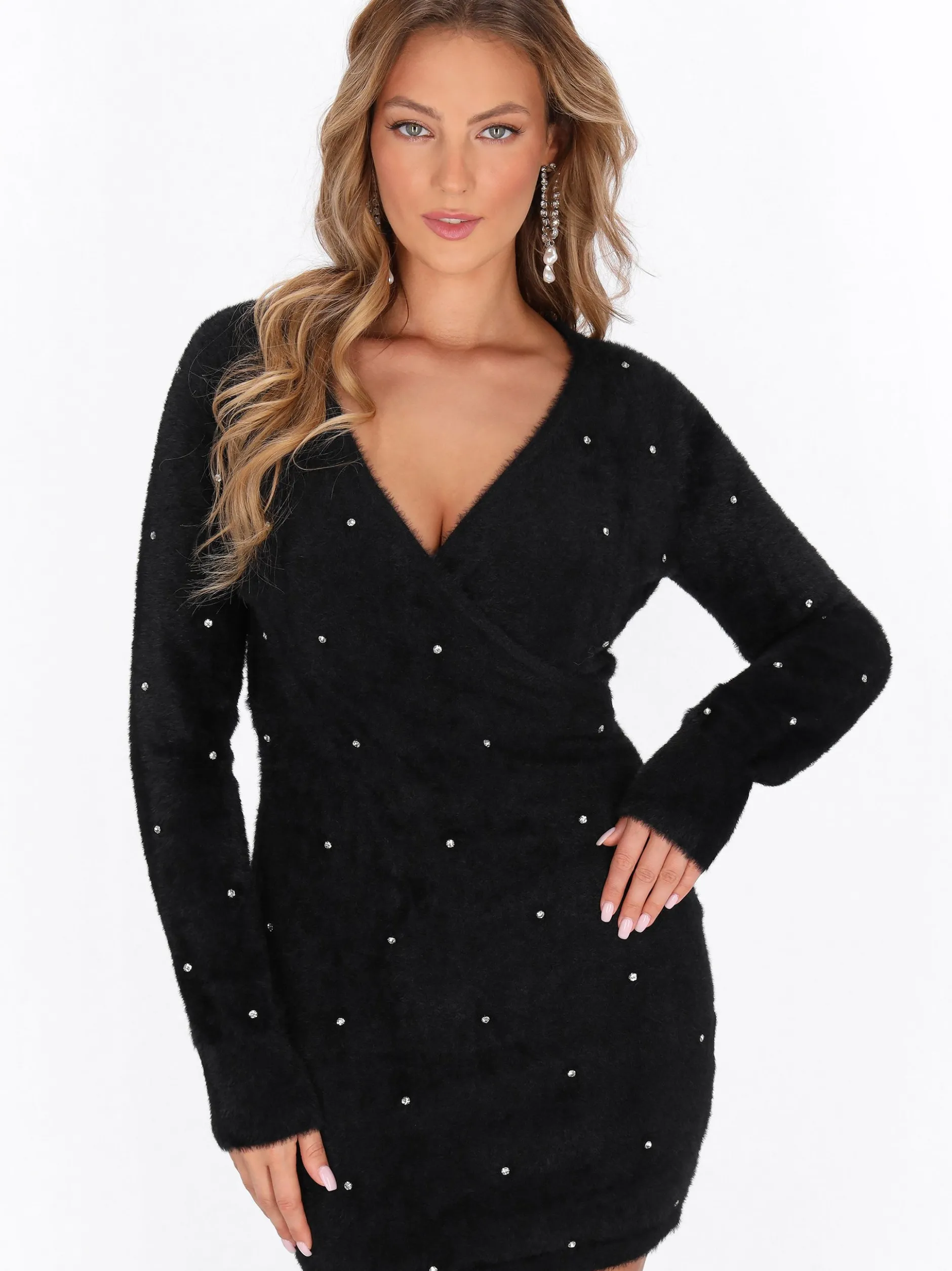Faina Damen Kleid in schwarz