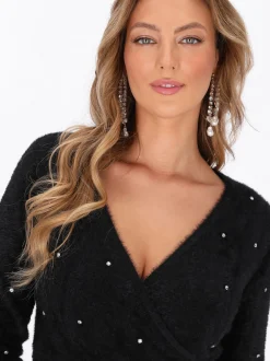 Faina Damen Kleid in schwarz