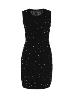 Faina Damen Kleid in schwarz - Ausschnitt: Rundhals
