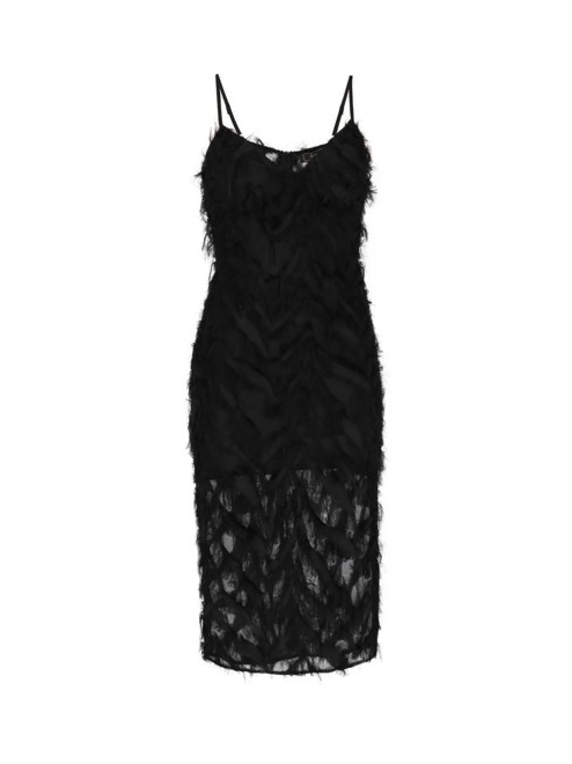 Faina Damen Kleid in schwarz - Länge: mittel