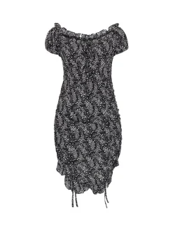 Faina Damen Kleid in schwarz - Länge: mittel