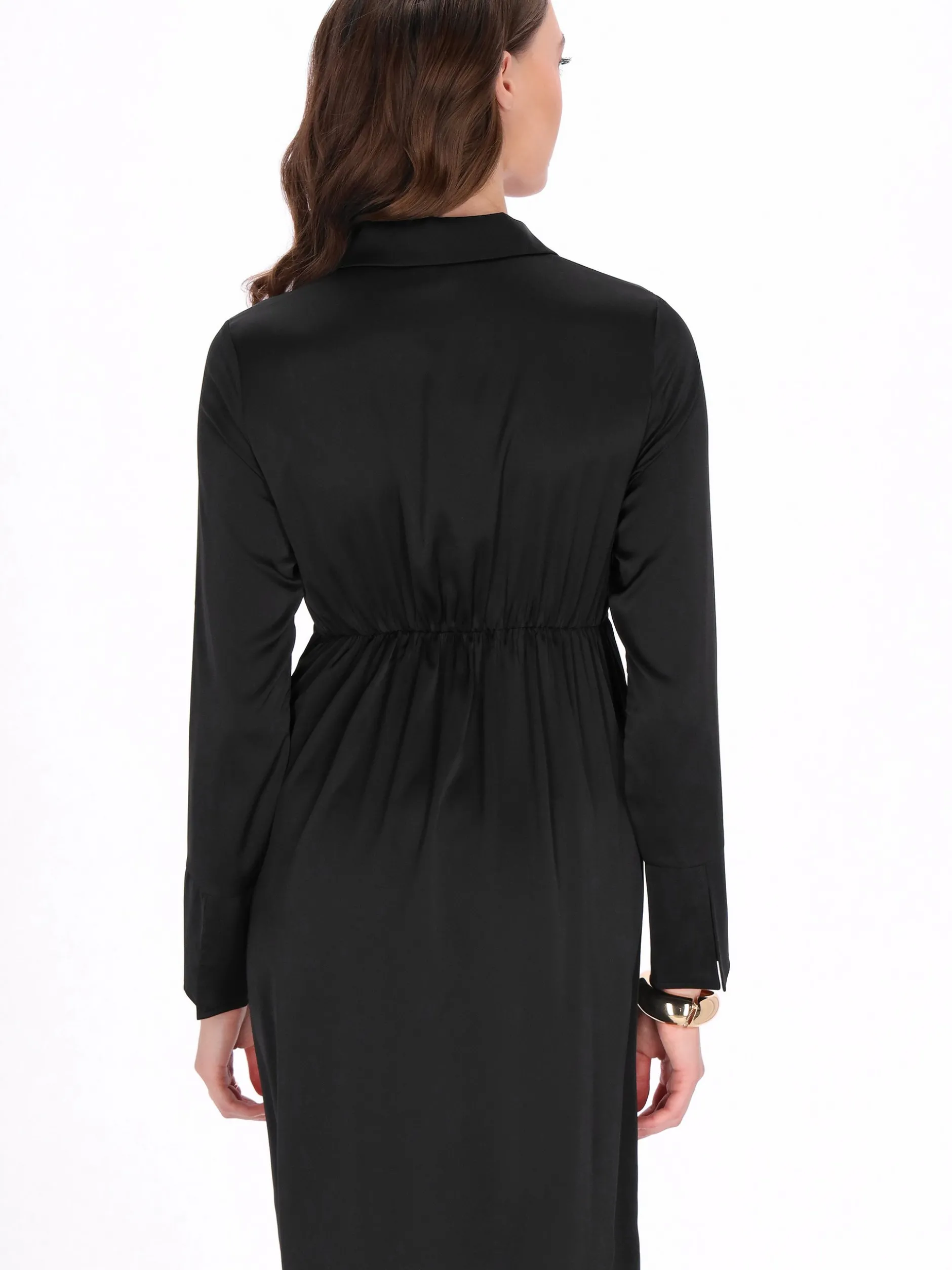 Faina Damen Kleid in schwarz - Länge: mittel