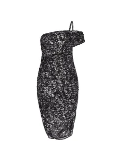 Faina Damen Kleid in schwarz - Länge: mittel