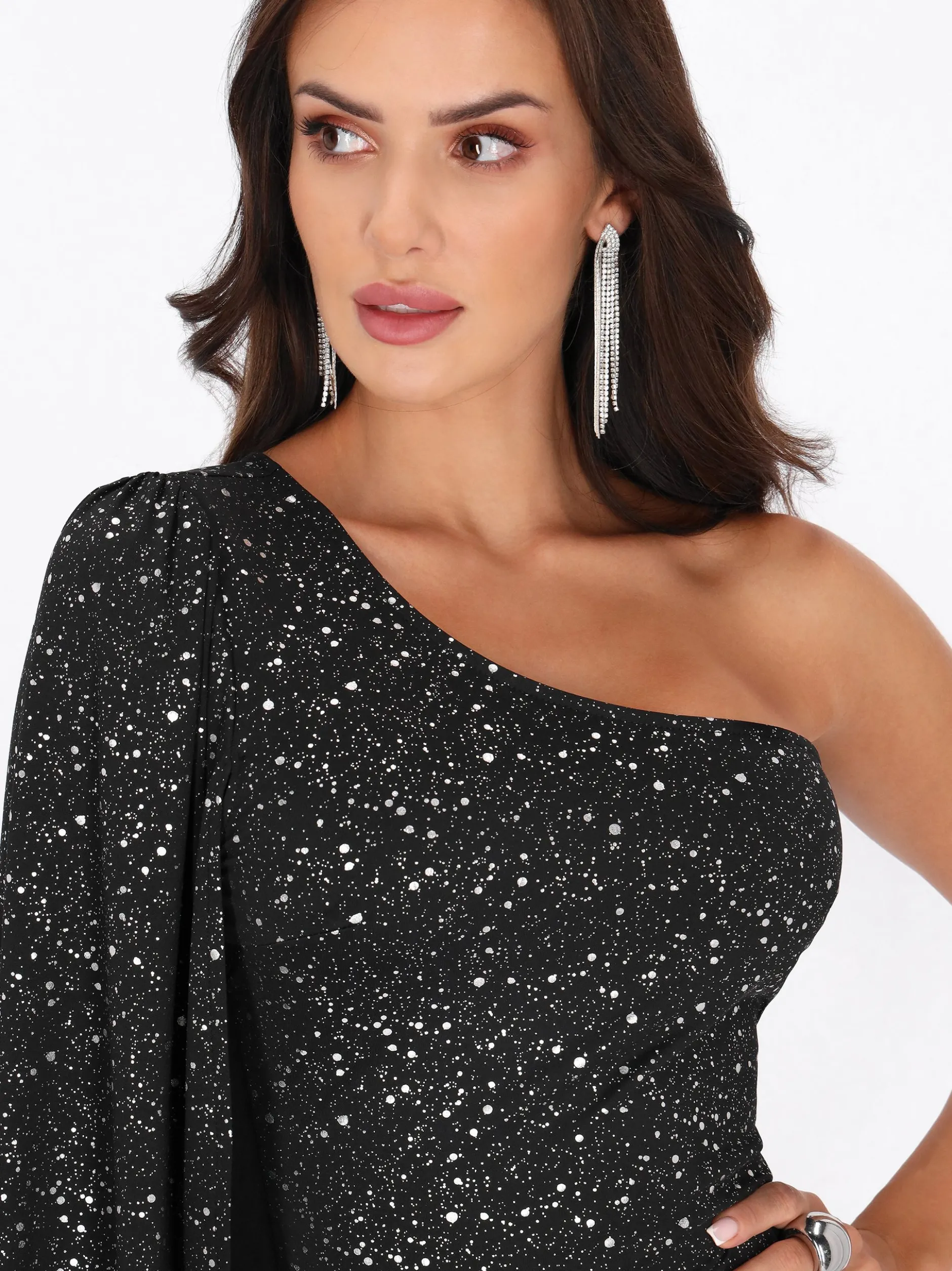 Faina Damen Kleid in schwarz - Länge: mittel