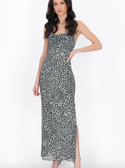 Faina Damen Kleid in schwarz - Länge: mittel