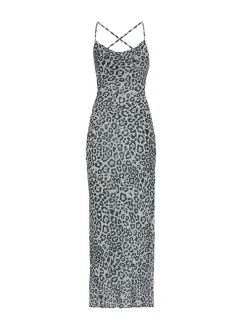Faina Damen Kleid in schwarz - Länge: mittel