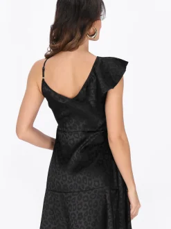 Faina Damen Kleid in schwarz - Länge: mittel