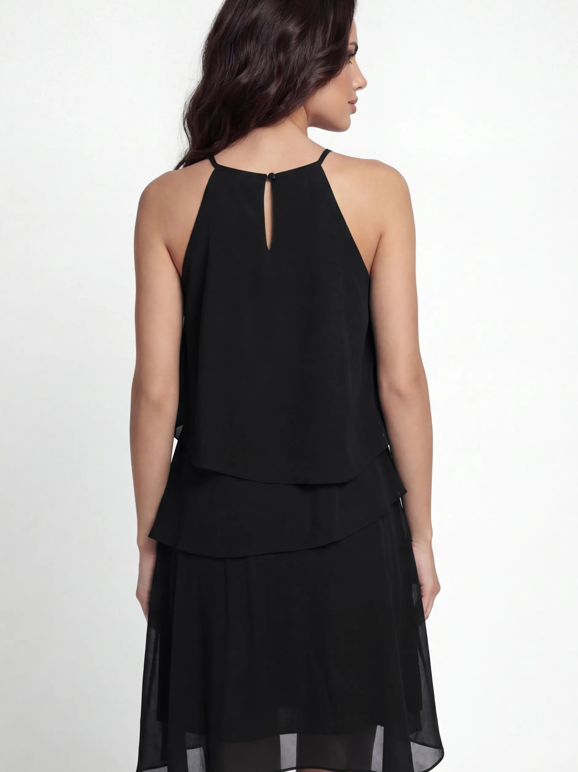 Faina Damen Kleid in schwarz - Länge: mittel