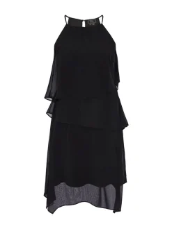 Faina Damen Kleid in schwarz - Länge: mittel