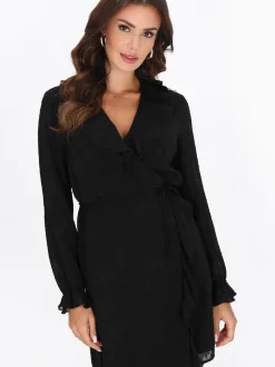Faina Damen Kleid in schwarz - Länge: mittel