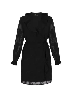 Faina Damen Kleid in schwarz - Länge: mittel