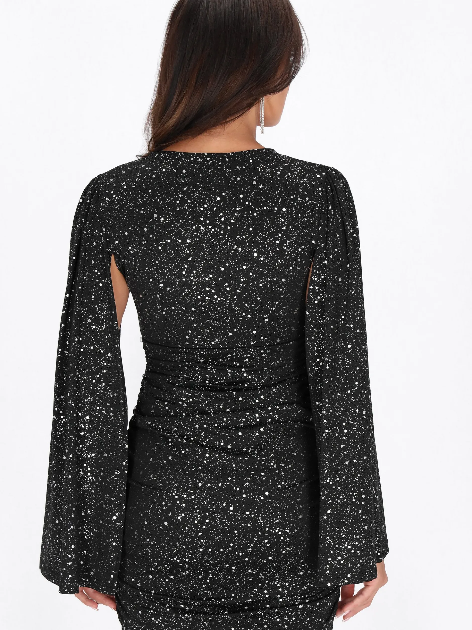 Faina Damen Kleid in schwarz - Länge: mittel