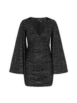 Faina Damen Kleid in schwarz - Länge: mittel